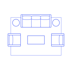 Layouts Living Rooms U Shape Sofa Armchairs Outline Svg Vector, Free Vectors File